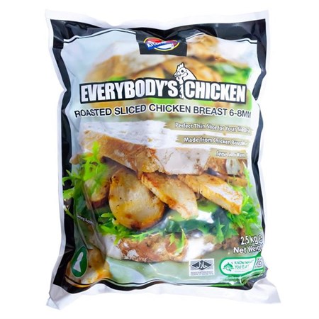Kycklingbröst Stekt Skivad 4 x 2,5kg