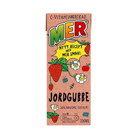 Mer 30 x 20cl Jordgubb Tetra pak
